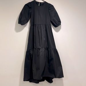 Balloon sleeve tiered maxi dress from Zara